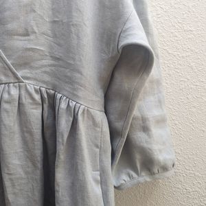 Off On Clothing Flowy Overlapped V-Neck Boho Dress Ancient